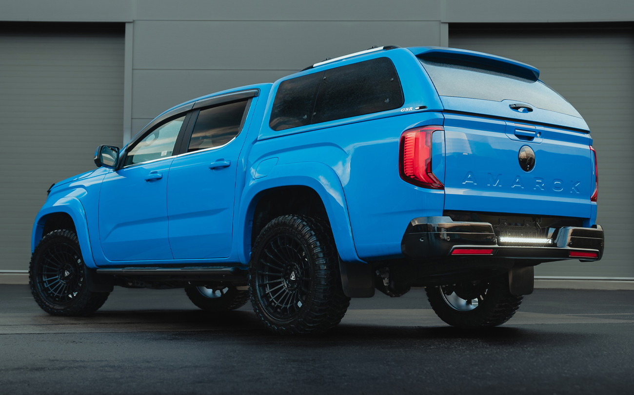 VW Amarok mid blue hardtop canopy by Alpha