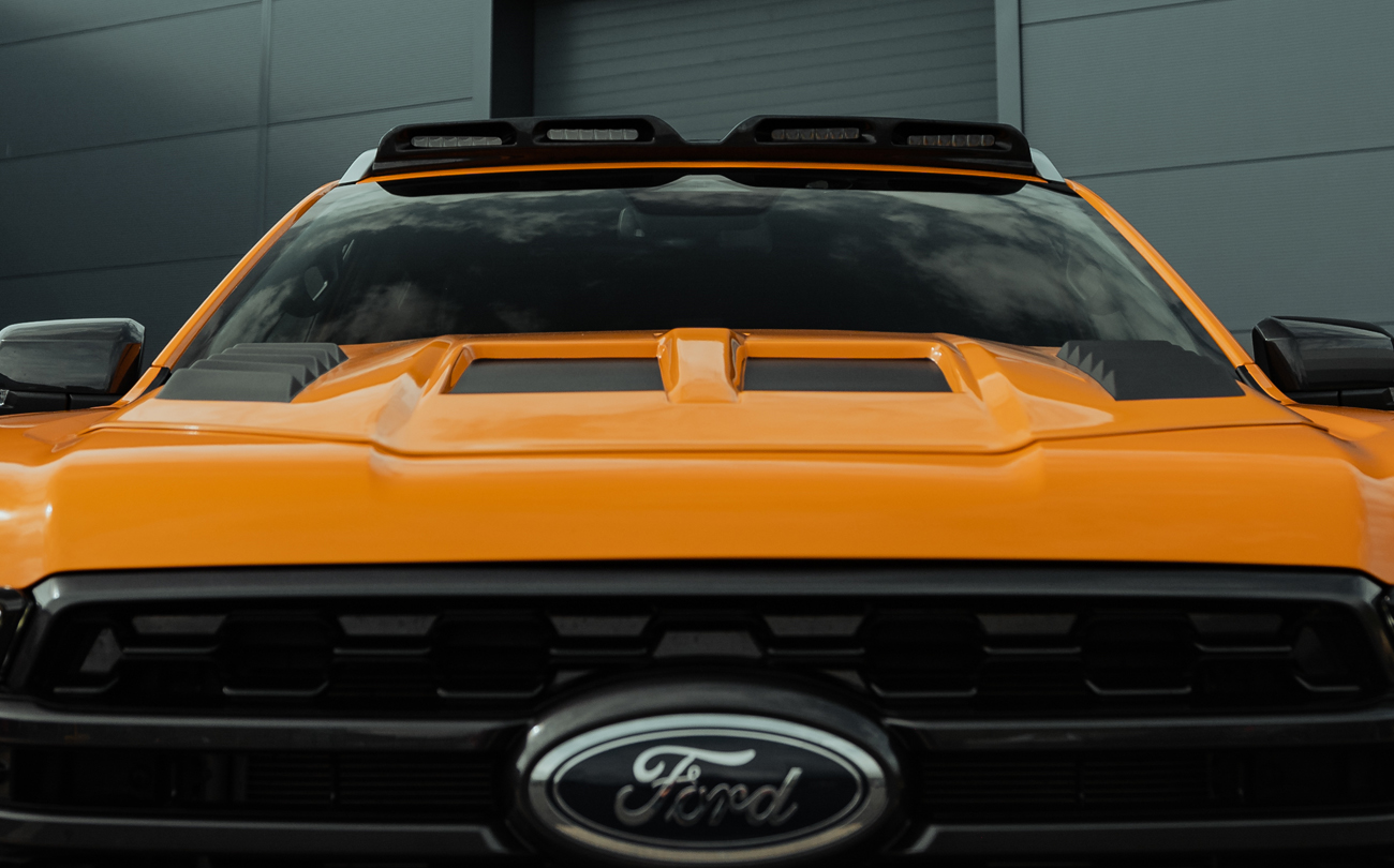 Code orange bonnet scoop for next generation Ford Ranger